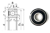Подшипник шариковый 750101 (6001-2RSNR) 12×28×8 мм STC