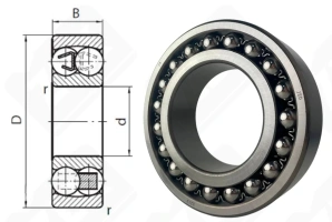 Подшипник 1519 (2219) радиальный шариковый самоустанавливающийся 95-170-43 мм