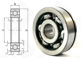 Подшипник 50300 (6300N) радиальный шариковый 10-35-11 мм