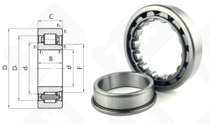 Подшипник 42212 КМ (6) (NJ212) радиальный роликовый 60-110-22 мм