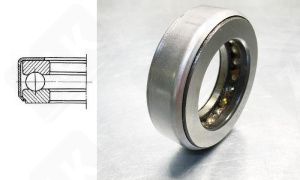 Подшипник 108710 упорный шариковый 50-80,5-22,8 мм