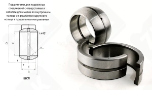 Подшипник ШСЛ90 (GE90ES) шарнирный 90-130-50/60 мм