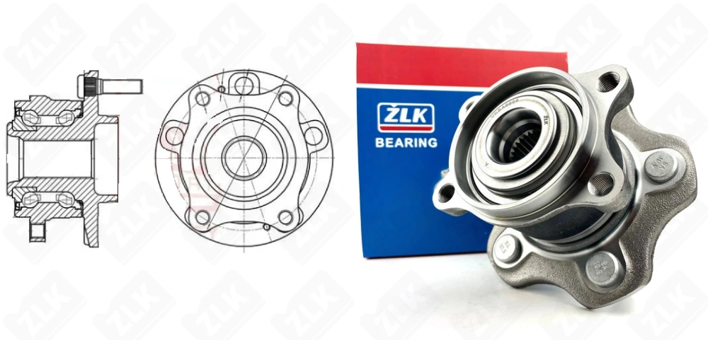 Подшипниковый ступичный узел VKBA6998 (R155.96 713613930 HUB096T-6 BR930732 VKBA6997) радиально-упорный шариковый 26-147-94,5 мм