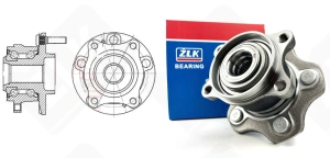 Подшипниковый ступичный узел VKBA6998 (R155.96 713613930 HUB096T-6 BR930732 VKBA6997) радиально-упорный шариковый 26-147-94,5 мм