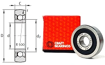 Подшипник шариковый (LR200-2RS) 10×32×9 мм Craft