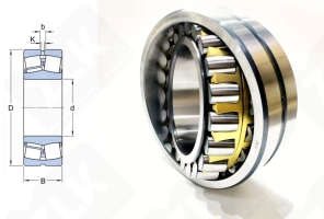 Подшипник 3053736Н (23136MBW33C3) радиальный роликовый самоустанавливающийся 180-300-96 мм