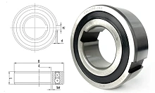 Подшипник шариковый UKCC40 (CSK40PP-2RS) 40×80×22 мм STC