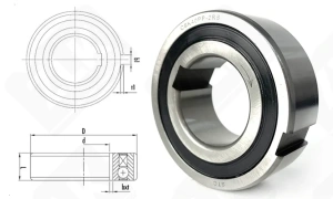 Подшипник UKCC40-2RS (CSK40PP2RS) радиальный шариковый 40-80-22 мм