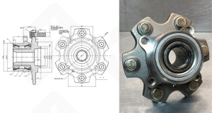 Подшипниковый ступичный узел JWB3066 радиально-упорный роликовый конический 31-86-71 мм