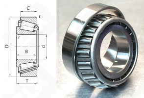 Подшипник 45KW01 радиально-упорный роликовый конический 45-90-25 мм