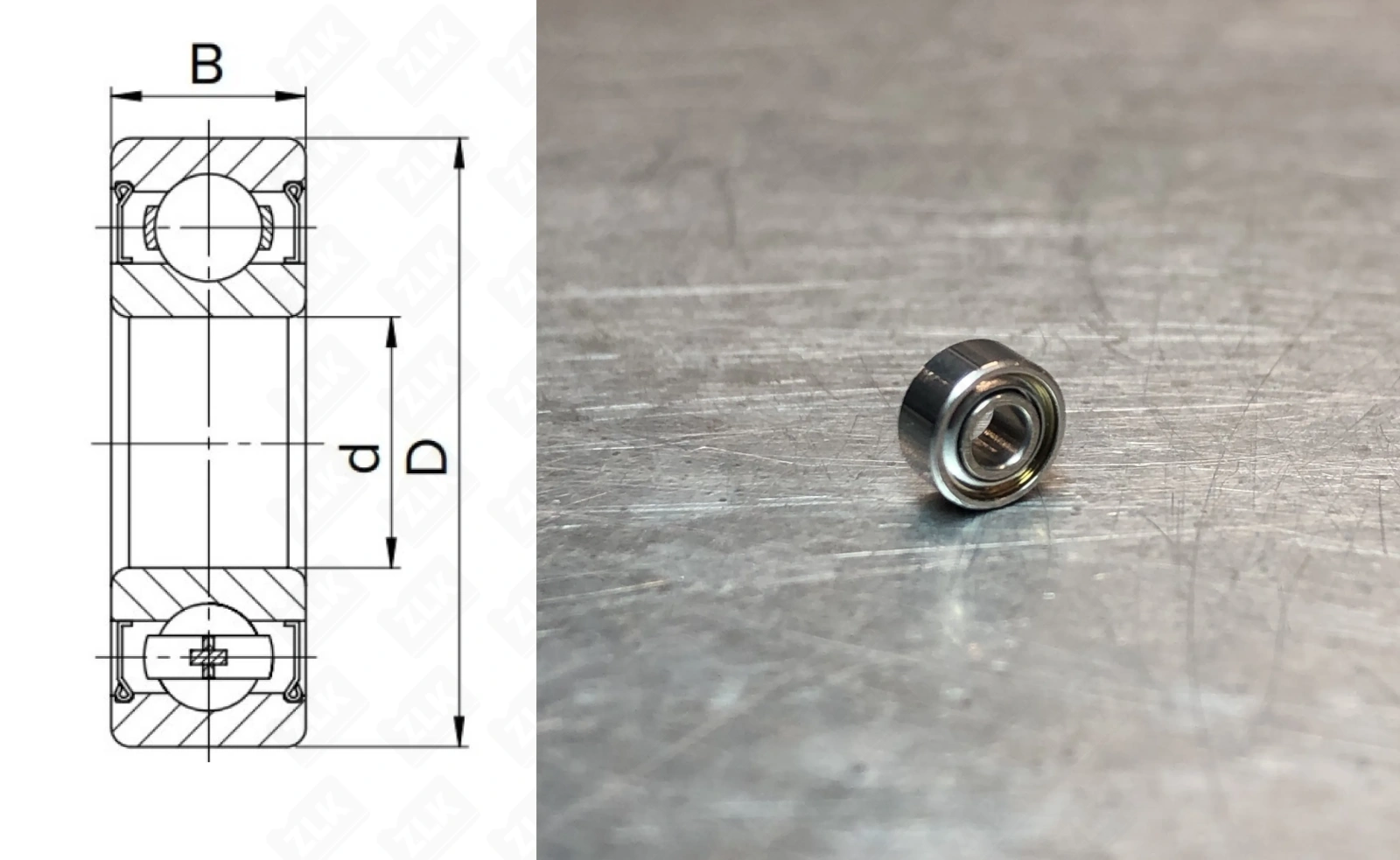Подшипник шариковый (DDL520) 2×5×2.3 мм NMB