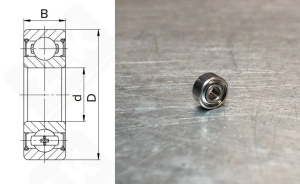 Подшипник DDL520 ZZ радиальный шариковый 2-5-2.3 мм