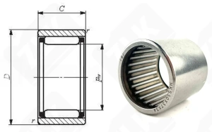 Подшипник HKS30x37x34 радиальный игольчатый 30-37-34 мм