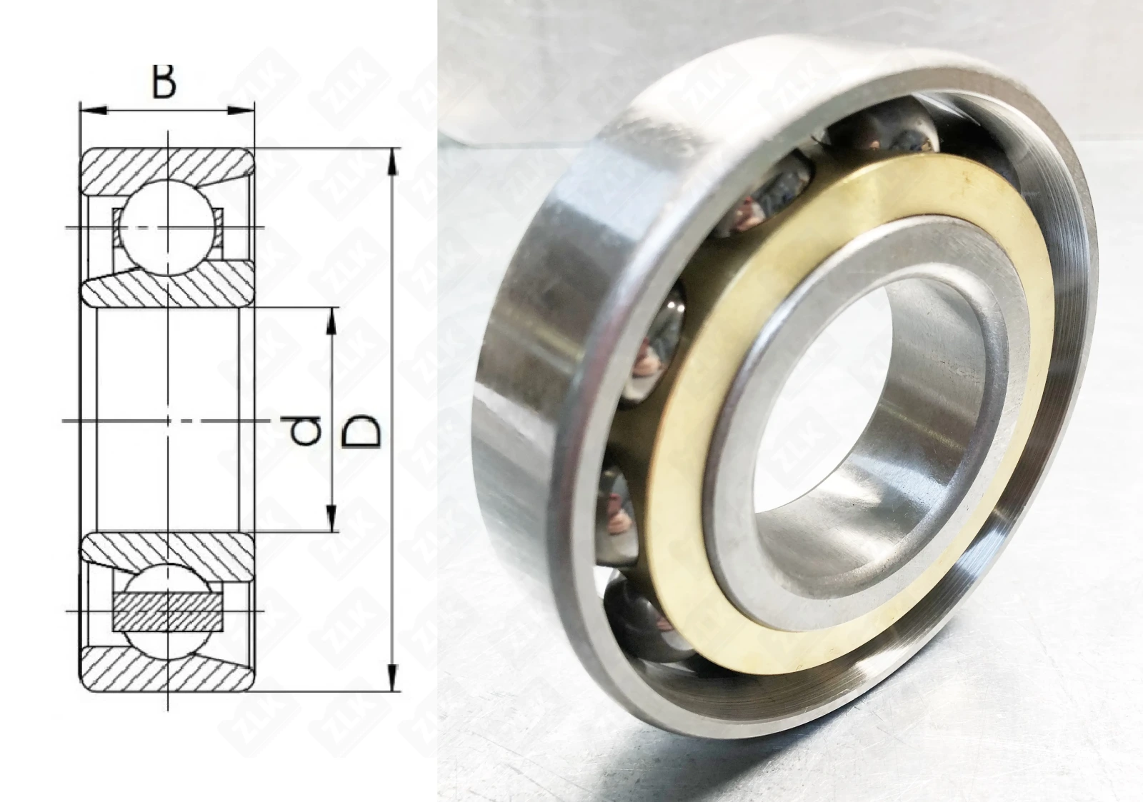 Подшипник шариковый 66414Л (7414BCBM) 70×180×42 мм SKF оригинал