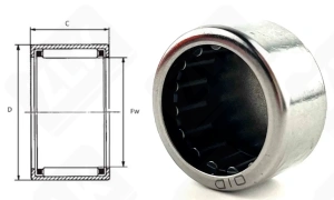 Подшипник BK1612 радиальный игольчатый 16-22-12 мм