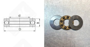 Подшипник F7-15 EZO упорный шариковый 7-15-5 мм