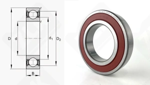 Подшипник 180215 (6215LLU) радиальный шариковый 75-130-25 мм
