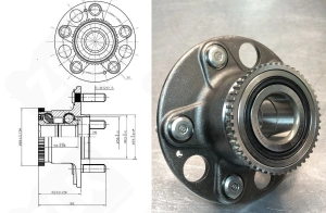 Подшипниковый ступичный узел HUB14211 радиально-упорный шариковый 34-73-62 мм