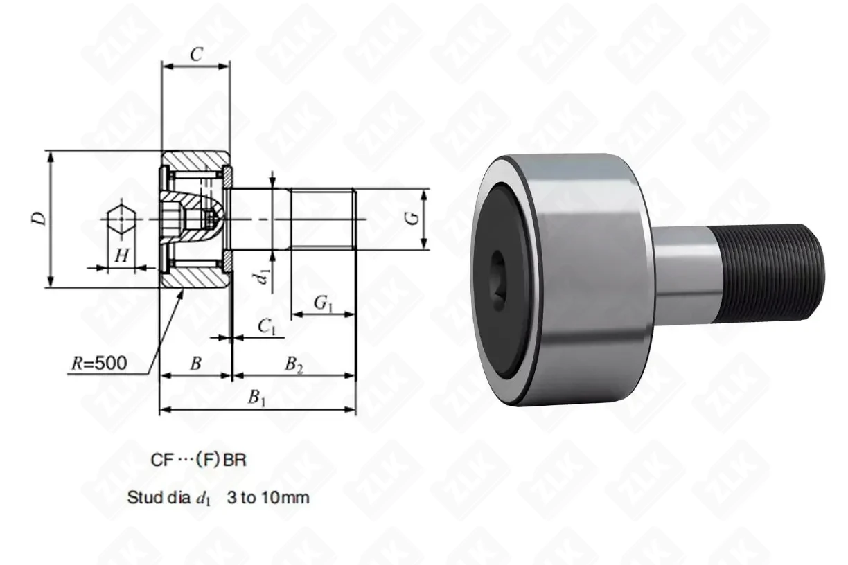 Подшипник роликовый  (CF20BUUR) 20×52×24 мм IKO