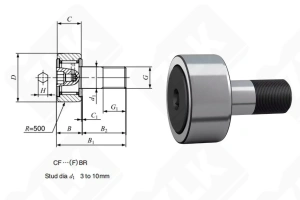 Подшипник CF20BUUR радиально-упорный роликовый конический 20-52-24 мм