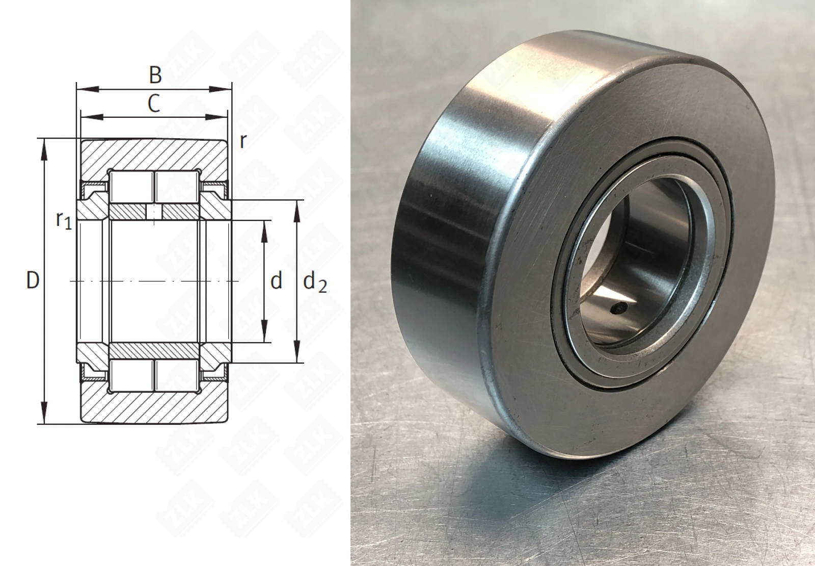 Подшипник игольчатый  (NUTR3580A) 35×80×28 мм SKF оригинал