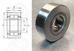 Подшипник NUTR3580 радиальный игольчатый 35-80-28 мм