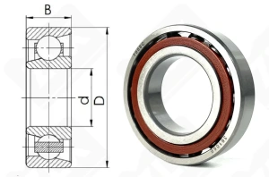 Подшипник 36106 E (7006CP) радиально-упорный шариковый 30-55-13 мм
