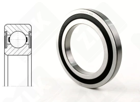 Подшипник 7000116 (16016 2RS) радиальный шариковый 80-125-14 мм