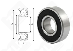 Подшипник 180036  (6362RS) радиальный шариковый 6-22-7 мм