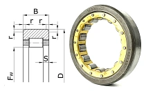 Подшипник роликовый 292208 Л (RNU208 M) 50×80×18 мм Россия