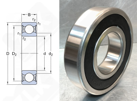 Подшипник 180316 (6316DDUCM) радиальный шариковый 80-170-39 мм