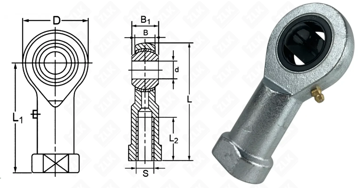 Подшипник шарнирный  (SI25ES2RS) 25×42×20 мм ISKRA