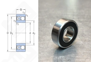 Подшипник 1607 (23072RS) радиальный шариковый 11-23-7 мм