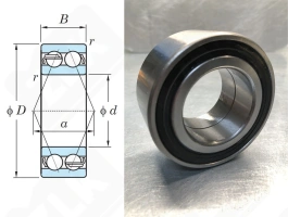 Подшипник 256908 Е (528810AЕ) радиально-упорный шариковый 37-72-37 мм
