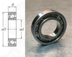 Подшипник 19BSW05A радиально-упорный шариковый 19-35-7 мм
