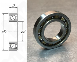 Подшипник 19BSW05A радиально-упорный шариковый 19-35-7 мм
