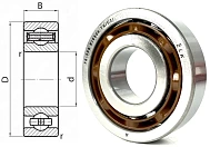 Подшипник шариковый 306 (6306TNC3) 30×72×19 мм ZLK
