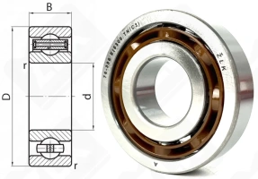 Подшипник 306E (76) (6306TNC3) радиальный шариковый 30-72-19 мм