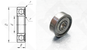 Подшипник 60201 (6201Z) радиальный шариковый 12-32-10 мм