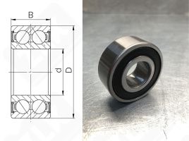 Подшипник 3056203 (52032RS,32032RS) радиально-упорный шариковый 17-40-17,5 мм