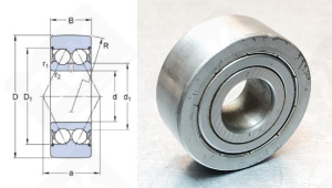 Подшипник 305705 (LZ3205B2ZRSTN) радиально-упорный шариковый 25-62-20,6 мм