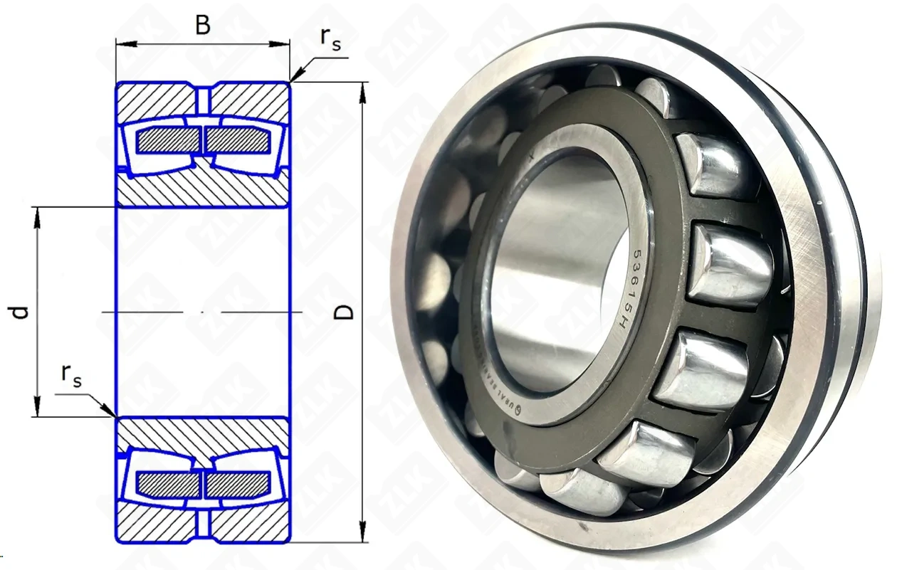 Подшипник роликовый 53615 H (22315 E/W33) 75×160×55 мм UBC