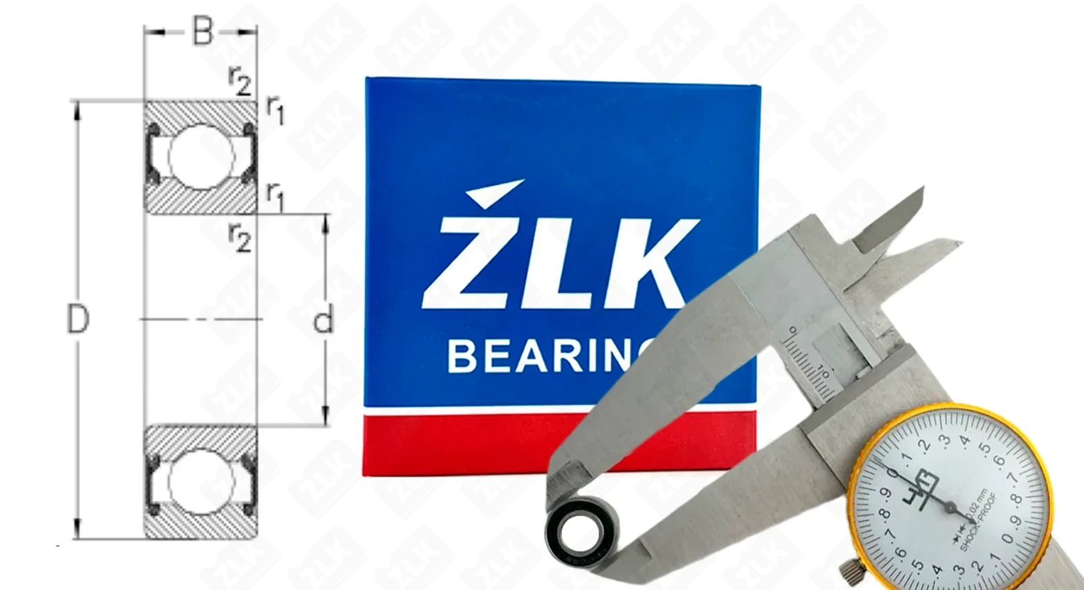 Подшипник шариковый 1000088-2RS (6882RS) 8×16×5 мм ZLK