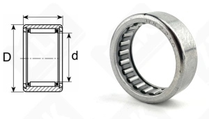 Подшипник HK2210 радиальный игольчатый 22-28-10 мм