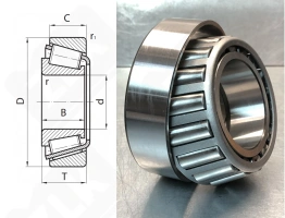  Подшипник 3386/3320 радиально-упорный роликовый конический 39,688-80,167-30,391 мм