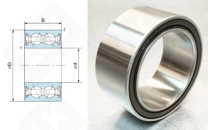 Подшипник JAB2015 радиально-упорный шариковый 40-55-24 мм