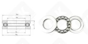 Подшипник 8318 (51318) упорный шариковый 90-155-50 мм