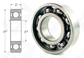 Подшипник 104 (6004) радиальный шариковый 20-42-12 мм