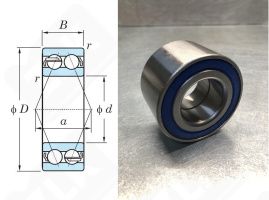 Подшипник 256706Е (BA2B33313C) радиально-упорный шариковый 30-60-37 мм