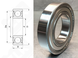 Подшипник 80218 (6218ZZ) радиальный шариковый 90-160-30 мм